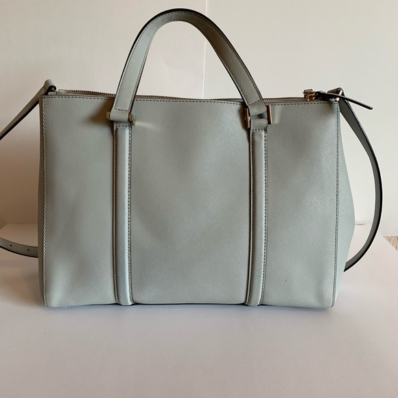 Kate Spade pebbled leather gray satchel/crossbody - Picture 2 of 8